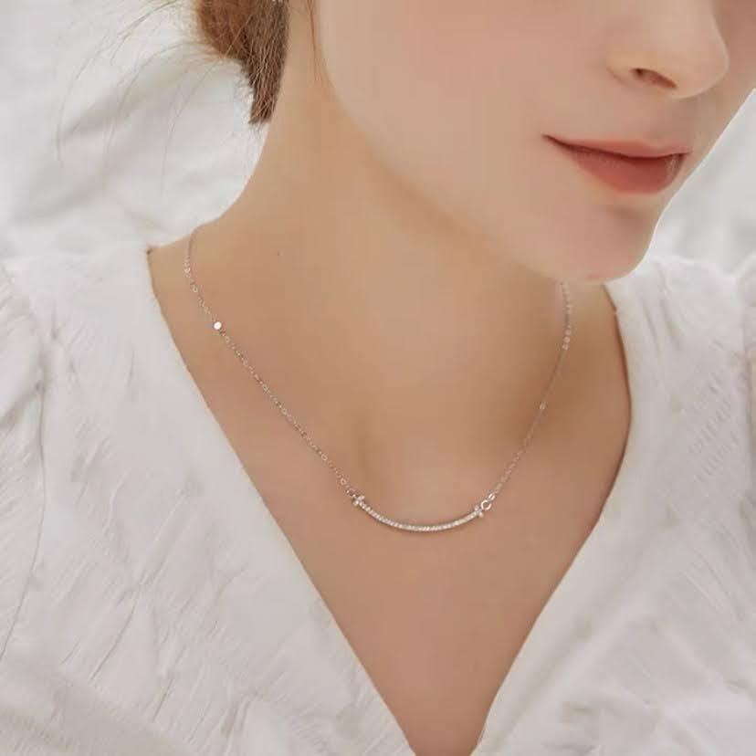 SALEお買い得】ネックレス スマイル S925 レディース tスマイル ローズ