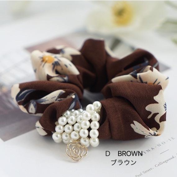 シュシュ ヘアゴム ヘアアクセサリー 20代 30代 40代 50代 パール