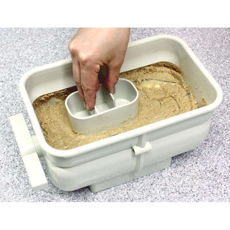 ハンドルかき混ぜ式 ぬか漬け容器 「ぬか楽アルファ」 ぬか漬け