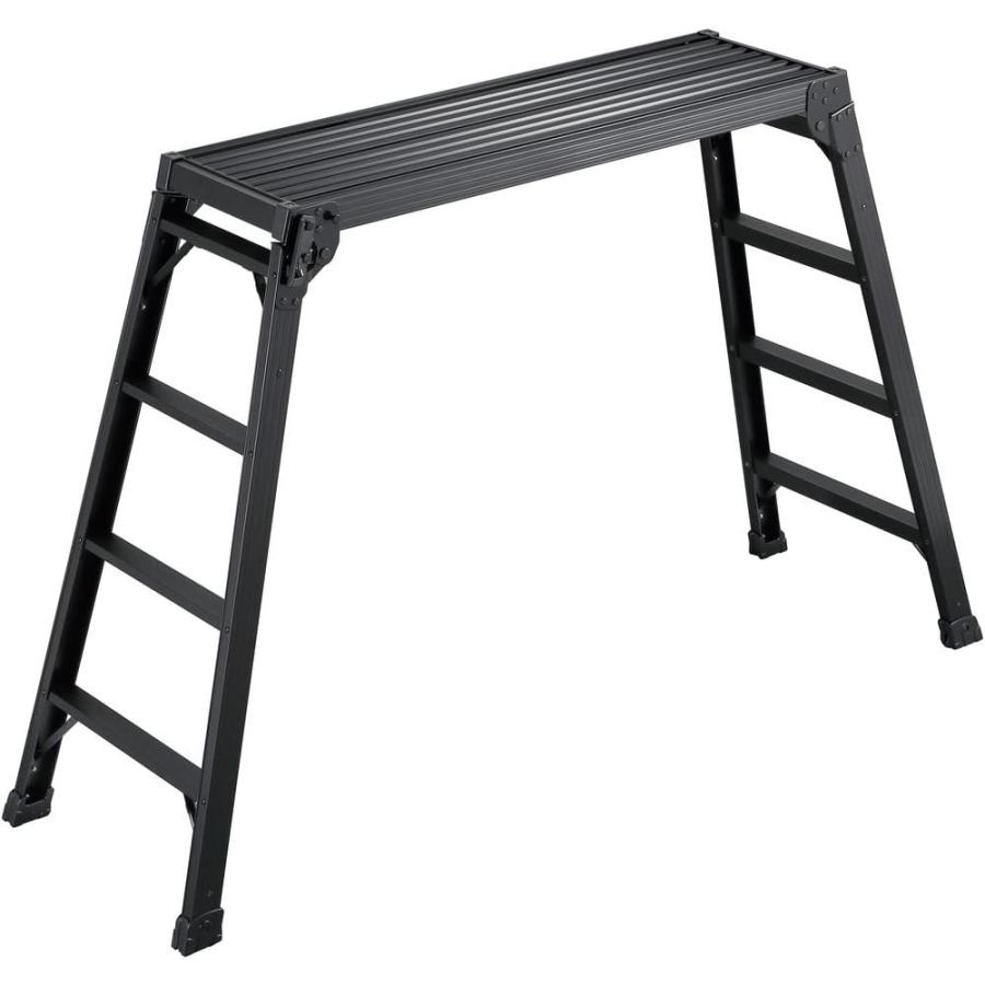 足場ロック　足場台 長谷川工業 足場台 洗車台 DRXB-1098a ブラック ｜ 天板の高さ 98cm