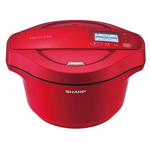 値引きシャープ 水なし自動調理鍋 2.4L KN-HW24F-R レッド系SHARP