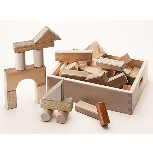 ★最終価格★ オークヴィレッジ 寄木の積木(木箱入り) 出産御祝にも喜ばれる木のおもちゃ 木目 無塗装 木箱外寸 縦21×横27×高さ7cm 02121-00 【1939042163】(10704円)