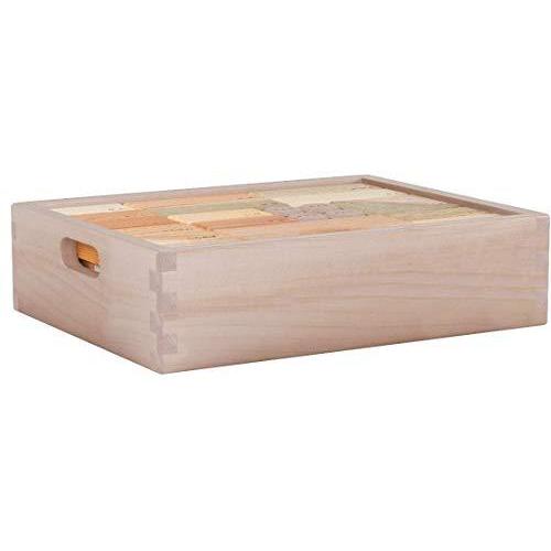 ★最終価格★ オークヴィレッジ 寄木の積木(木箱入り) 出産御祝にも喜ばれる木のおもちゃ 木目 無塗装 木箱外寸 縦21×横27×高さ7cm 02121-00 【1939042163】(10704円)