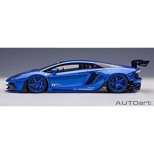 AUTOart 1/18 リバティーウォーク LB-WORKS ランボルギーニ アヴェンタドール リミテッドエディション ハイパー・ブルー 完成品 AUTOart