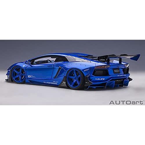AUTOart 1/18 リバティーウォーク LB-WORKS ランボルギーニ アヴェンタドール リミテッドエディション ハイパー・ブルー 完成品 AUTOart