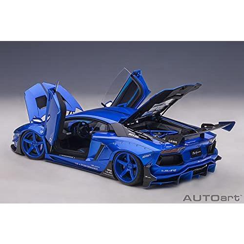 AUTOart 1/18 リバティーウォーク LB-WORKS ランボルギーニ アヴェンタドール リミテッドエディション ハイパー・ブルー 完成品 AUTOart
