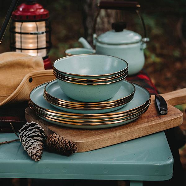 BAREBONES（ベアボーンズ） エナメルプレート 2個セット 20235023