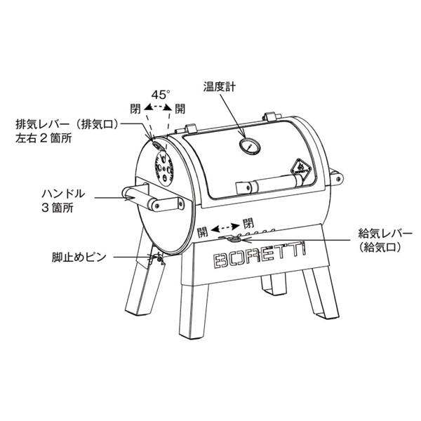 BORETTI（ボレッティ） テルツォ TERZO &ココキューブ セット アウトドア キャンプ BBQ グリル オーブン 炭火 燃料 形成炭｜mitsuyoshi｜14