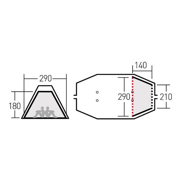 ogawa キャンパルジャパン ツインクレスタ ハーフインナー 3576