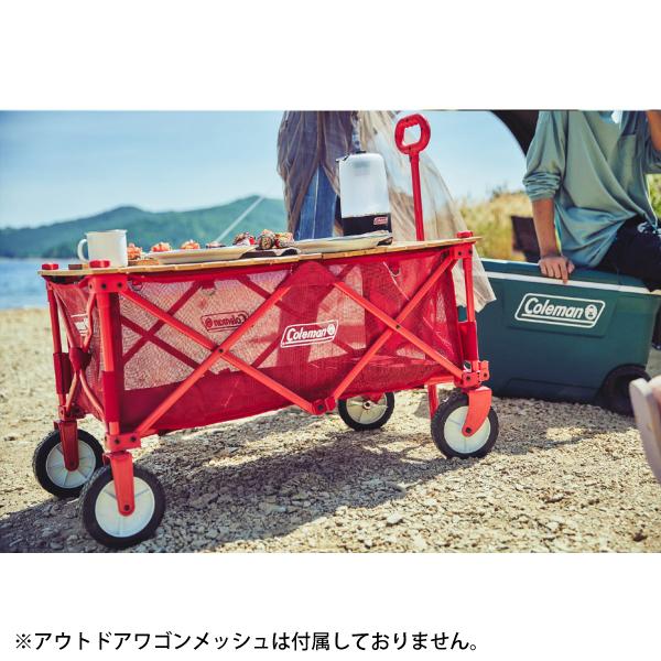 【3回使用】アウトドアワゴンウッドロールテーブル Coleman（コールマン） アウトドアワゴンウッドロールテーブル