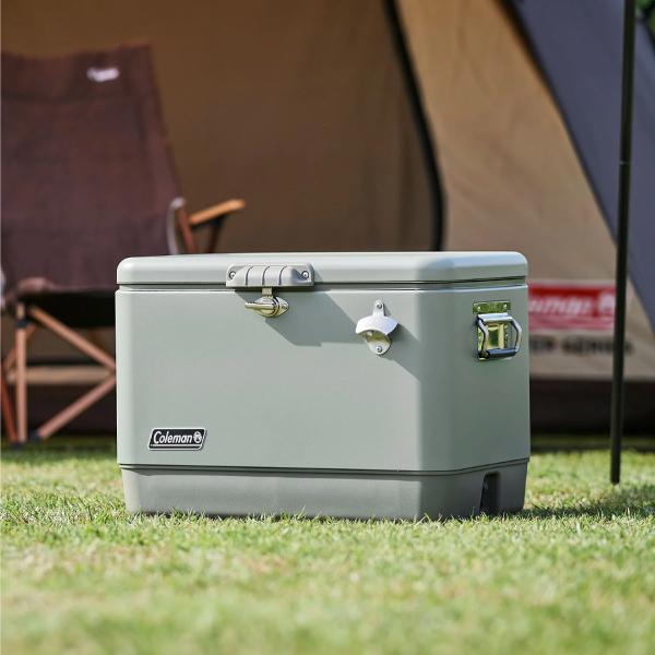 Coleman - コールマン 54QT スチールベルトR クーラー セージ 2159598 楽天市場】コールマン クーラーボックス 54QTスチールベルト