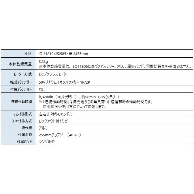 エコー 充電式 草刈機 50V バッテリー刈払機 Uハンドル 本体のみ ECHO BSR510U バッテリー・充電器別売り 草刈り機 刈払機 刈払い機 チップソー U字 やまびこ｜mitsuyoshi｜02