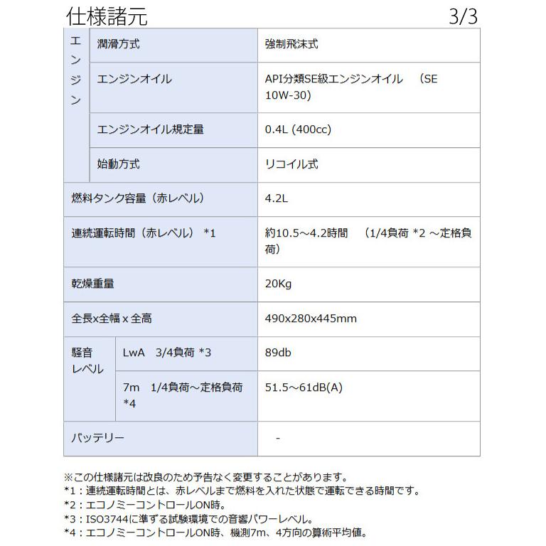 YAMAHA 発電機 ヤマハ EF1600iS インバーター発電機 オイル充填 YAMAHA 発電機 ヤマハ EF1600iS インバーター発電機 オイル充填