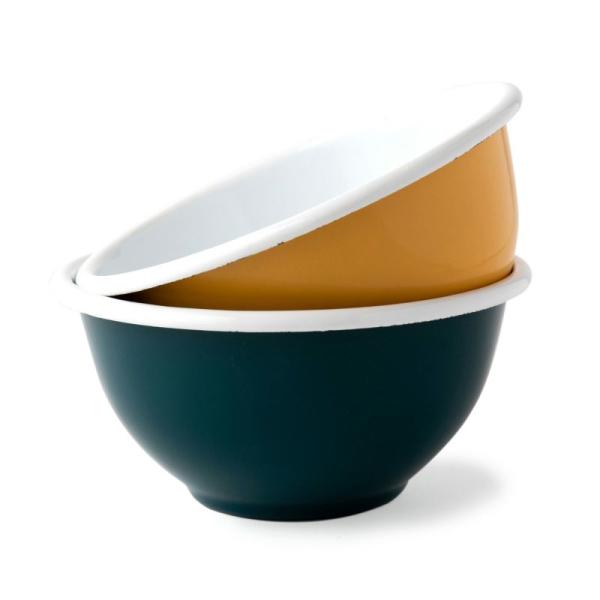 FIRESIDE（ファイヤーサイド） 琺瑯ボウル14cm 黄 2個セット 食器
