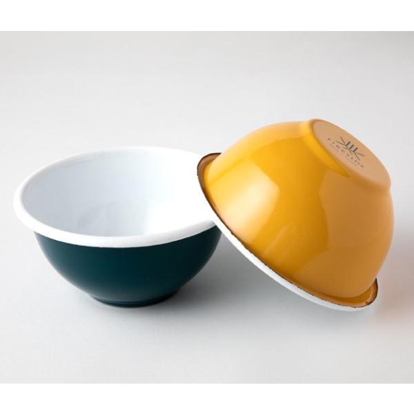 FIRESIDE（ファイヤーサイド） 琺瑯ボウル14cm 黄 2個セット 食器