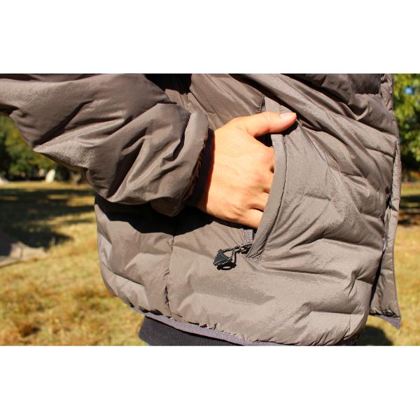 grn grn outdoor シックスレスダウン 2ウェイ カーディガン GO3233Q