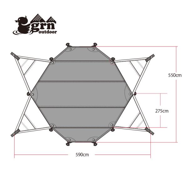 grn grn outdoor ENKAI マク GO3401F-BLK アウトドア キャンプ