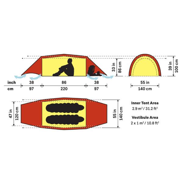 HILLEBERG（ヒルバーグ） ヘラグス2 サンド 12770212116002 テント