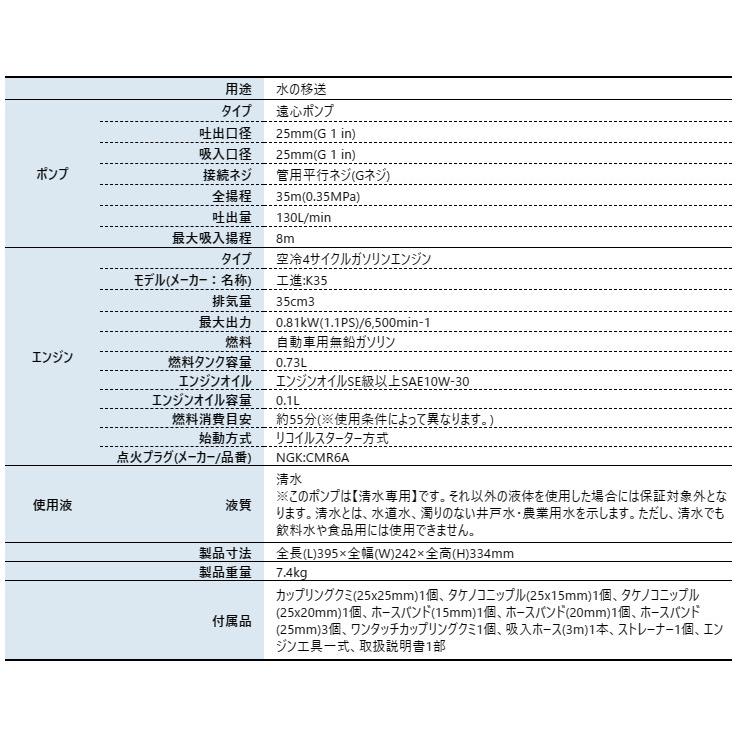 工進 超軽量4サイクルエンジン ハイデルスポンプ 25mm SEV-25F 工進 超軽量4サイクルエンジン ハイデルスポンプ 25mm SEV-25F
