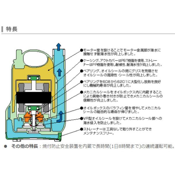 工進 海水用水中ポンプ SK-2524 0348630 水中ポンプ 海水用ポンプ 給水 排水_2