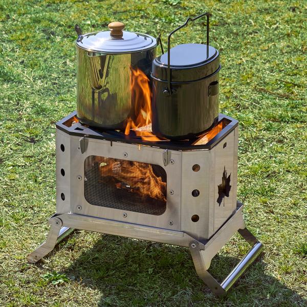 LOGOS ロゴス グレートたき火グリル 81064090 焚火台 BBQ 鍋調理