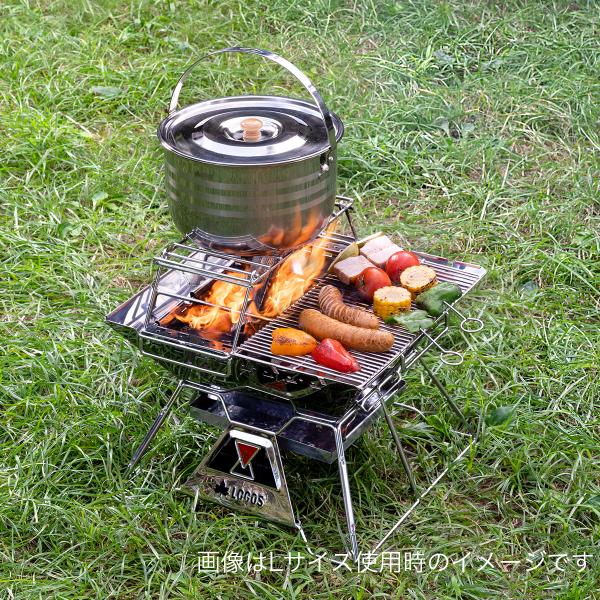 中古 LOGOS 焚き火台 KAGARIBI L キャリーバッグ付き