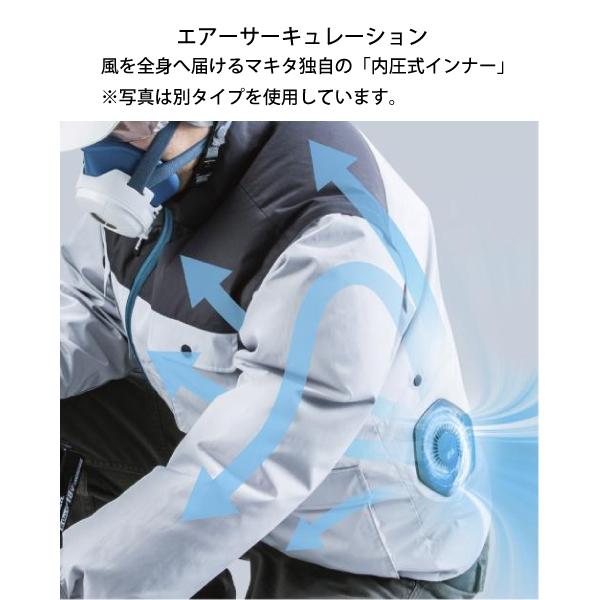 マキタ ファンジャケットセット Mサイズ 新品 マキタ マキタ 充電式ファンジャケット FJ422DZ グレー Mサイズ