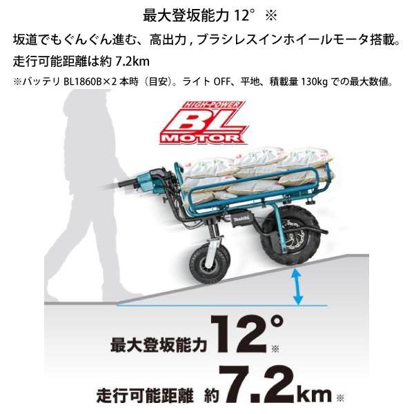 マキタ makita 18V 充電式運搬車 本体のみ CU180DZN バッテリー・充電器別売り 電動 猫車 バッテリー式 台車 荷運び 純正｜mitsuyoshi｜08