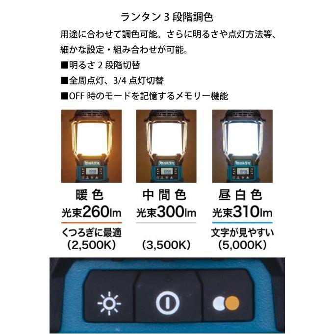 Makita 40V max ランタン 青 未使用品 MR008GZ マキタ MR008GZ 充電式ランタン付ラジオ 40Vmax(本体のみ