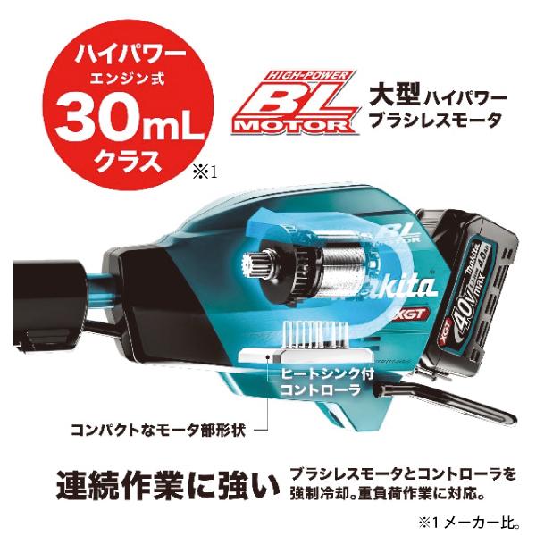 マキタ（makita） 充電式草刈機 255mm Uハンドル 青 MUR005GRM バッテリ・充電器付 刈払機 草刈り機 40Vmax 純正｜mitsuyoshi｜03