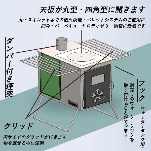 バーベキュー・調理用品 mt.sumi locomo compact Mt.SUMI マウントスミ LOCOMOアウトドア薪ストーブ/COMPACT