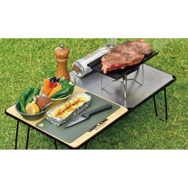 ユニフレーム フィールドラック ＆ ステンレス天板 ハーフ x2 3点セット 611616 611593 天板 アウトドア テーブル | UNIFLAME | 10