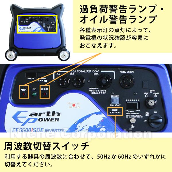 アースパワー 発電機 EF5500iSDE インバーター発電機 Earth POWER 新品