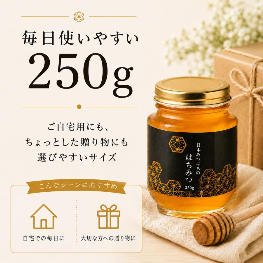 香川県産 日本みつばちの百花蜜 250g 非加熱はちみつ 国産 純粋蜂蜜