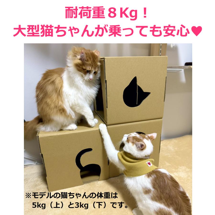 日本製 組み立て式キューブ型ダンボールキャットタワー にゃんこばこ