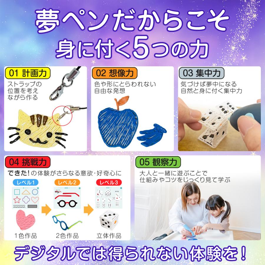 3Dペン 知育玩具 おもちゃ フィラメント セット 子供 コードレス 低温 夢ペン |  | 07