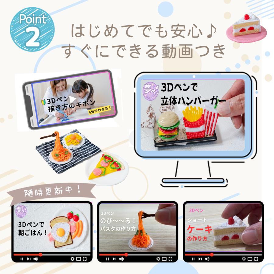 3Dペン 食品サンプルセット フィラメント 知育玩具 おもちゃ 誕生日