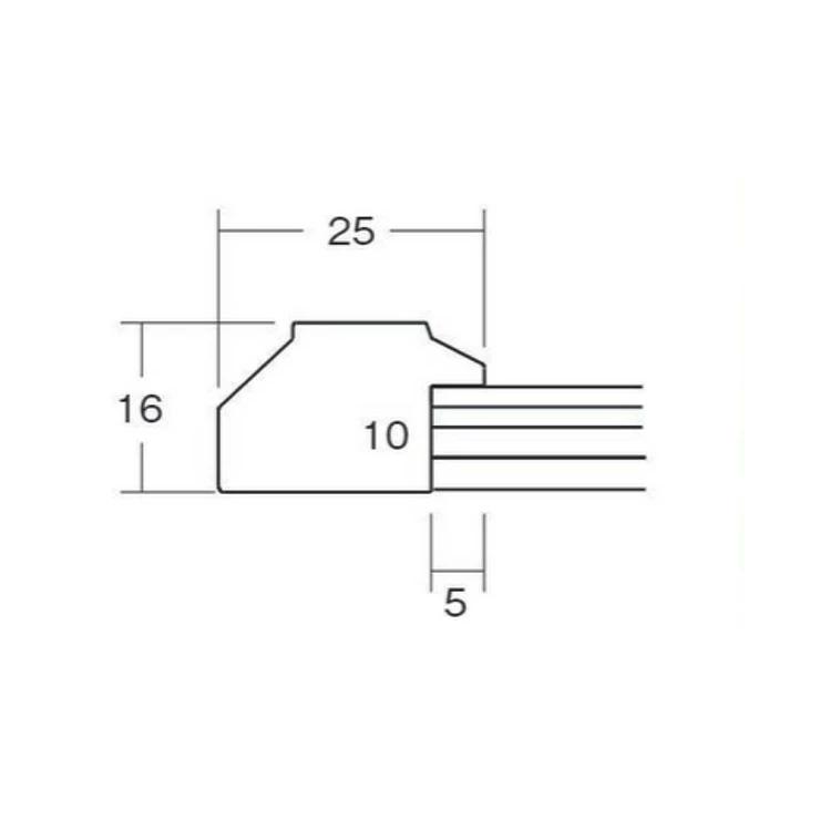 水彩額縁、マット幅55mm、アクリル付き、8157 F10 アイボリーの画像