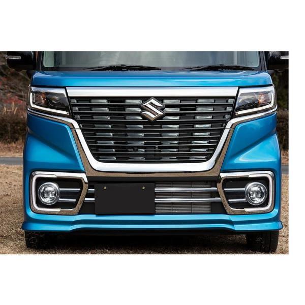 スペーシアベース ベース MK33V GF XF パーツ フォグランプカバー フロントバンパーガーニッシュ_2