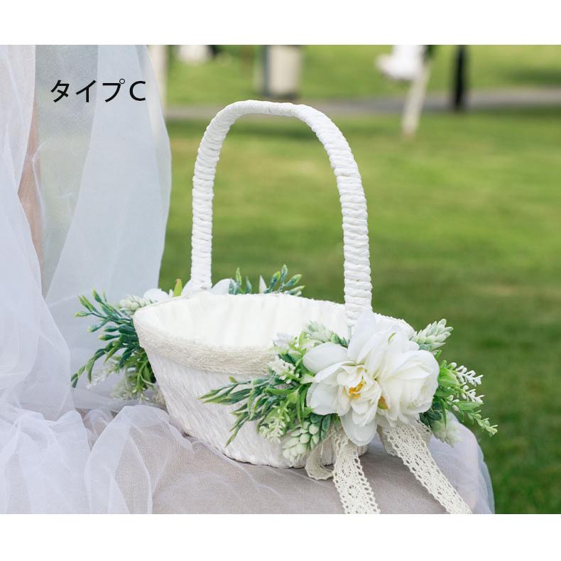ウェディングフラワーバスケット、フラワーガールバスケット、ブライド