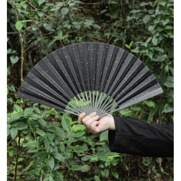 鉄扇風金属扇2 アルミ合金扇 うちわ 実用品 扇子 鉄扇 ファン うちわ 黒 白 合金 鋼材 きぬふ 鉄扇子 護身 武道用