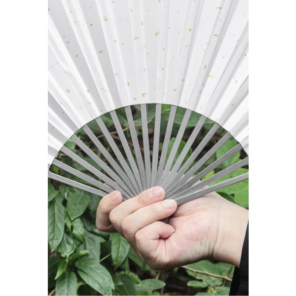 鉄扇風金属扇2 アルミ合金扇 うちわ 実用品 扇子 鉄扇 ファン うちわ 黒 白 合金 鋼材 きぬふ 鉄扇子 護身 武道用