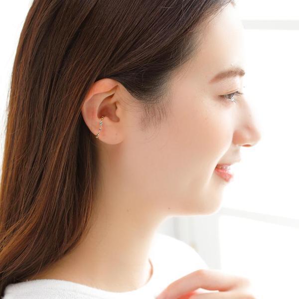 イヤーカフ 10金 天然石 かわいい レディース K10 k10 イヤリング 片耳用 アメジスト ブルートパーズ ロードライトガーネット ピンクトルマリン |  | 02