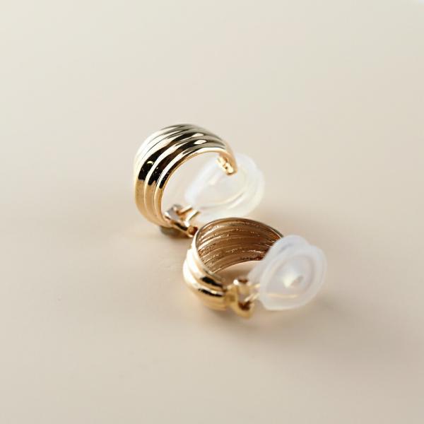 イヤリング 大きい 落ちにくい K10 地金 10K 両耳用 シリコン クリップ 大ぶり ボリューム ジュエリー ゴールド 金 イエローゴールド プレゼント |  | 06