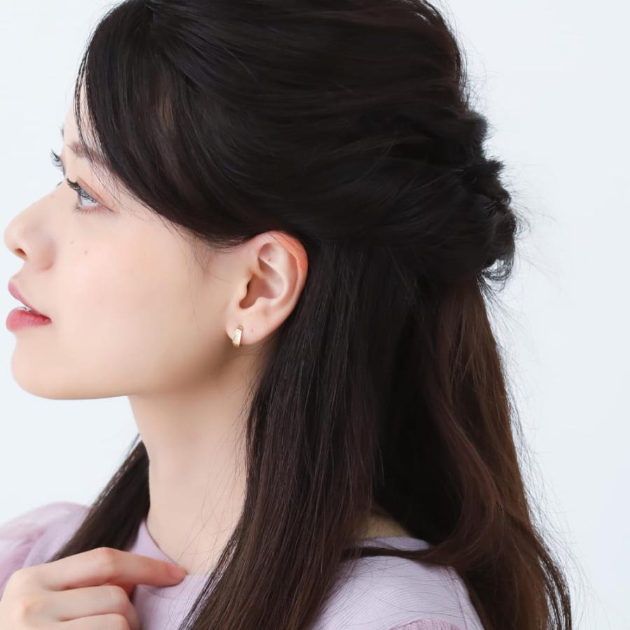 爆買  イヤリング k10 30代 40代 50代 地金 シンプル 地金だけ ピアスみたい 10金 ゴールド フープイヤリング はさむ クリップ式 |  | 04