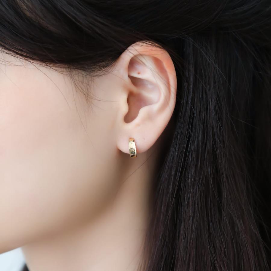 爆買  イヤリング k10 30代 40代 50代 地金 シンプル 地金だけ ピアスみたい 10金 ゴールド フープイヤリング はさむ クリップ式 |  | 05