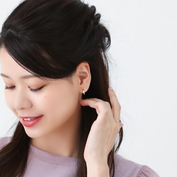 爆買  イヤリング k10 ダイヤ ダイヤモンド 30代 40代 50代 ピアスみたい ゴールド シンプル |  | 01