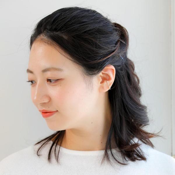 イヤーカフ イヤカフ  K10 10k 10金  ゴールド 四角 角 イヤリング 片耳用 金属アレルギー シンプル |  | 07