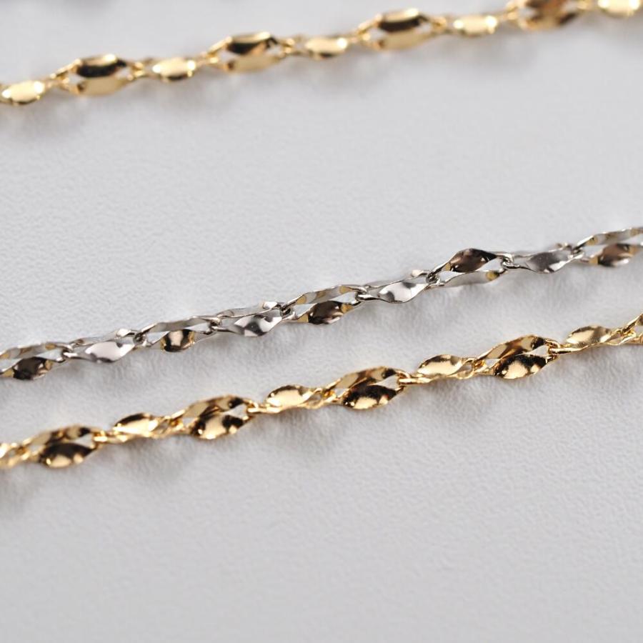 k18 K18 18金 PT Pt プラチナ 2連 ゴールド チェーン ブレスレット ブレス 地金 |  | 04