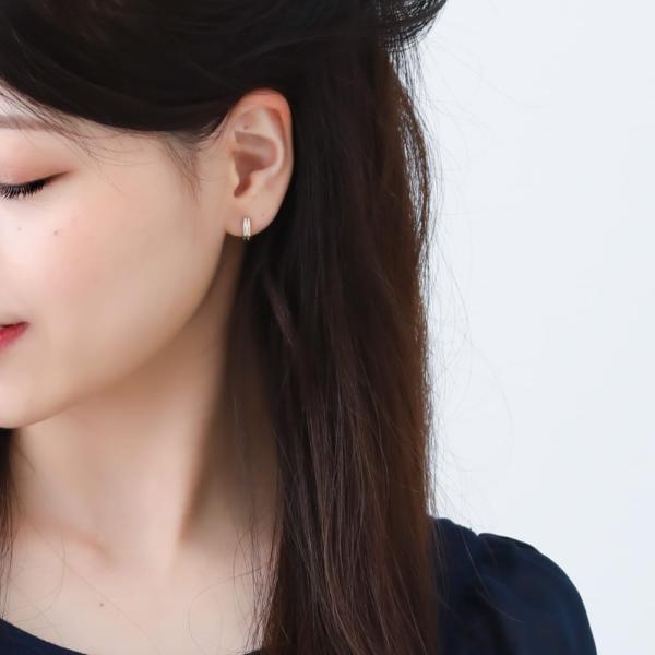 ピアス 金 K18 18金 18k PT pt フープピアス ゴールドピアス  ゴールド プラチナ 地金 コンビ 2色 シンプル 平行 プレゼント 普段使い |  | 01